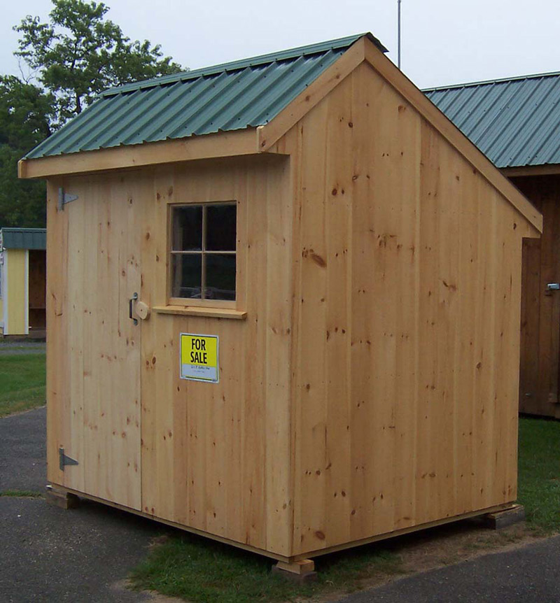 6 x 8 One Door Salt Box - Brimfield Shed