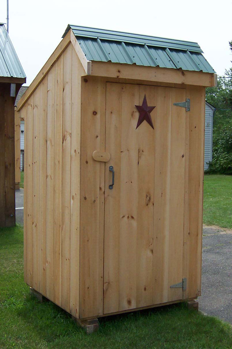 4 x 4 Saltbox Shed - Classic Novelty Out House
